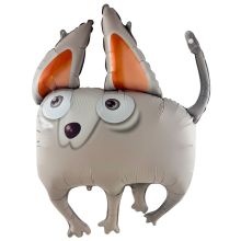  Собака ушастая серая