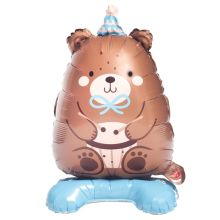  Мишка голубой колпачок