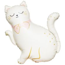  Кошечка с лапкой белая