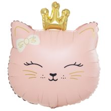  Кошечка с короной розовая