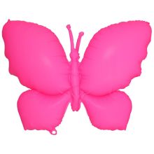  Бабочка неон розовая