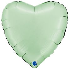 Г Б/РИС СЕРДЦЕ 18" Сатин Glazed Mint