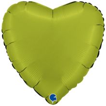 Г Б/РИС СЕРДЦЕ 18" Сатин Matcha Latte