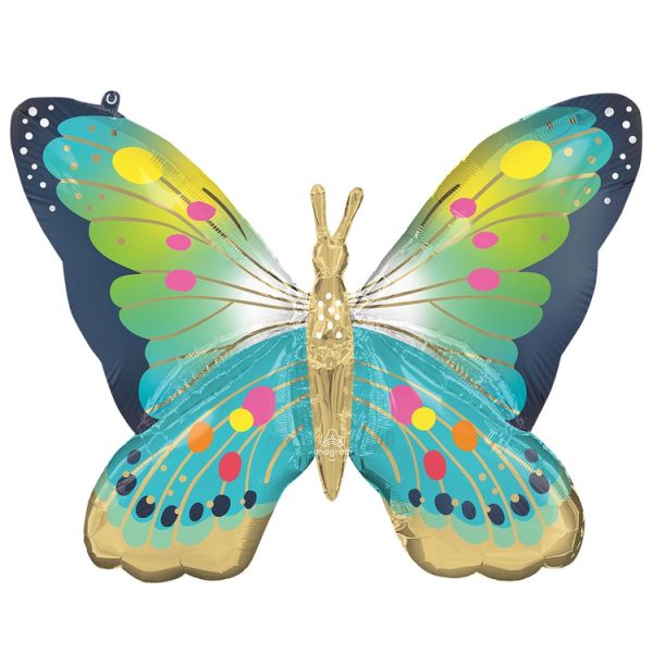  Бабочка голубая сатин