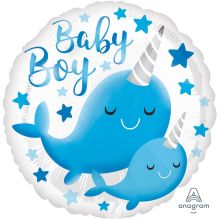 А 18" BABY BOY Нарвал Мама и Малыш S40