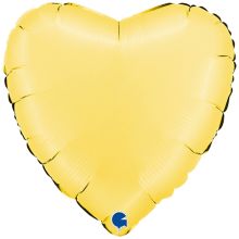 Г Б/РИС СЕРДЦЕ 18" Сатин Banana Yellow
