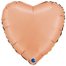 Г Б/РИС СЕРДЦЕ 18" Сатин Peach