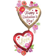  HVD Сердца Цветы сатин