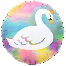А 18" Лебедь пастель переливы S55