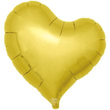 Т Б/РИС СЕРДЦЕ ИЗГИБ 18" Metallic Gold