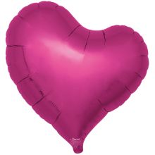 Т Б/РИС СЕРДЦЕ ИЗГИБ 18" MetallicMagenta