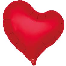 Т Б/РИС СЕРДЦЕ ИЗГИБ 18" MetallicRubyRed