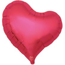 Т Б/РИС СЕРДЦЕ ИЗГИБ 25" Metallic Red