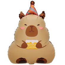  Капибара в колпаке с тортом