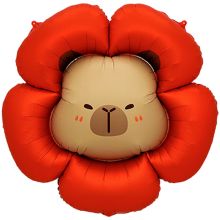  Капибара цветок красный