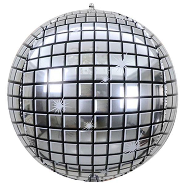 К 3D СФЕРА Б/РИС 22" Дискошар серебро