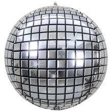 К 3D СФЕРА Б/РИС 22" Дискошар серебро