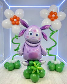 Шар Лунтик с цветами