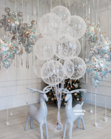 Воздушные шары со снегом