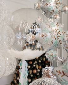 Воздушные шары со снегом