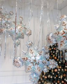 Воздушные шары со снегом