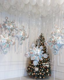 Воздушные шары со снегом