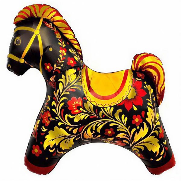  Лошадка Золотая роспись