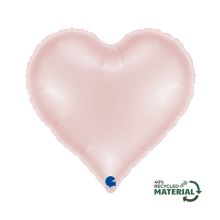 Г Б/РИС СЕРДЦЕ 18" Сатин Pastel Pink new