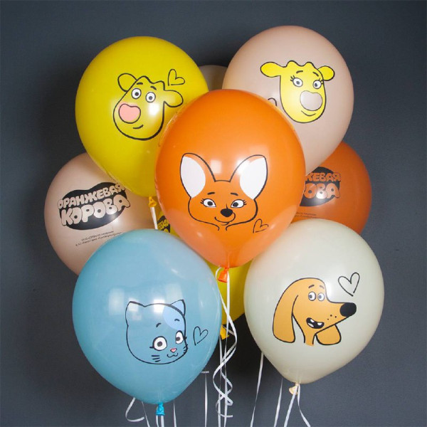 Воздушные шары Оранжевая корова