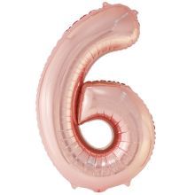 К ЦИФРА 6  40" Металлик Rose Gold