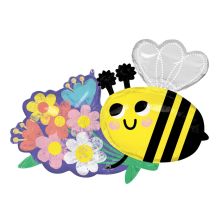  Пчела с букетом цветов