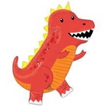  Динозавр весёлый красный