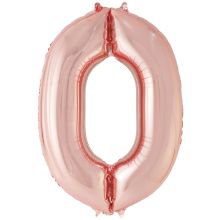 К ЦИФРА 0  40" Металлик Rose Gold
