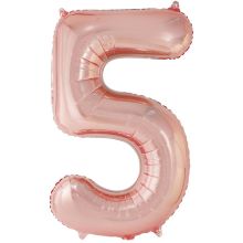 К ЦИФРА 5  40" Металлик Rose Gold