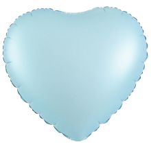 К Б/РИС СЕРДЦЕ 18" Сатин Blue