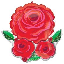  Розы алое сияние сатин