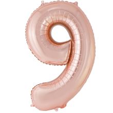 К ЦИФРА 9  40" Металлик Rose Gold