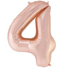 К ЦИФРА 4  40" Металлик Rose Gold