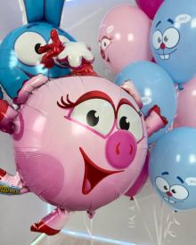 Набор шаров Крош и Нюша Смешарики