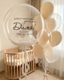 Бабл шар на выписку