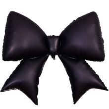  Бант черный сатин