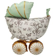  Коляска Винтаж мятная сатин