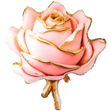  GLAM Роза объемная розовая