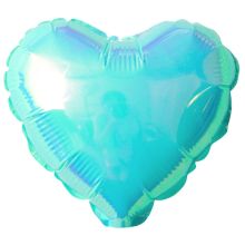 К Б/РИС СЕРДЦЕ 10" Перламутр голубой
