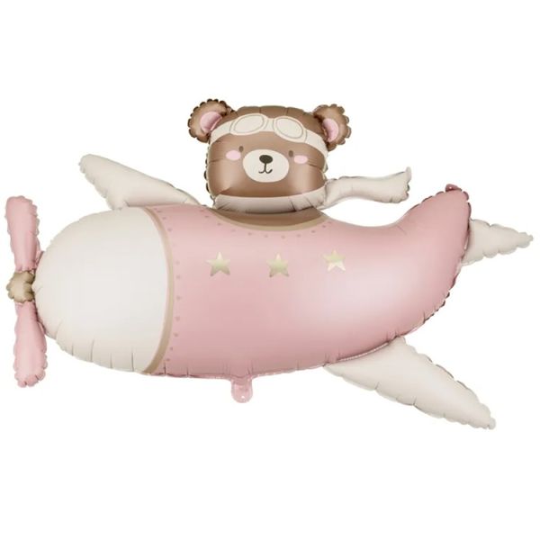  Мишка в самолете Light Pink