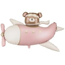  Мишка в самолете Light Pink