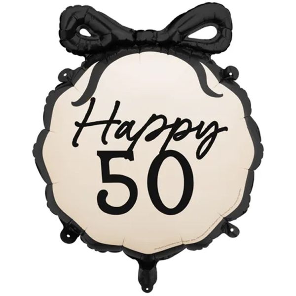 ПД 18" ШАР с бантом HAPPY 50