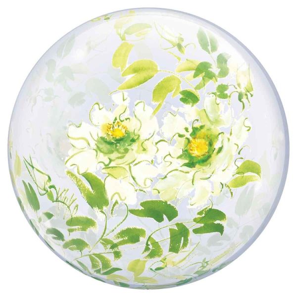 T BUBBLE DECO 24" Цветы белые