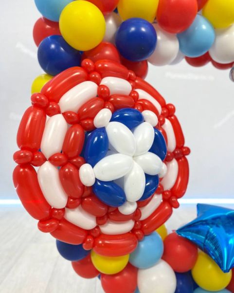 Цифра из шаров в стиле Мстители