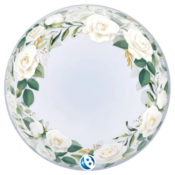 T BUBBLE DECO 24" Розы белые